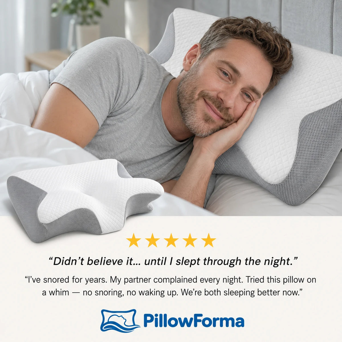 PillowForma™ Anti-Snore Ergonomic Pillow